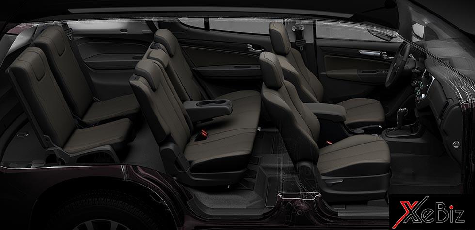 Nội thất với 7 chỗ ngồi cùng hàng loạt trang thiết bị tiện nghi của Chevrolet Trailblazer