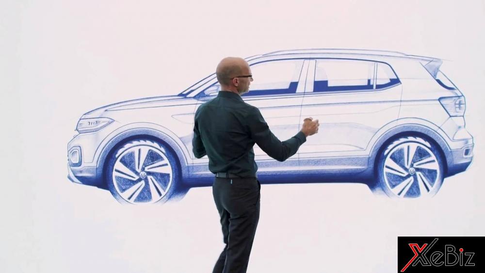 Hình ảnh vẽ phác họa Volkswagen T-Cross 2019