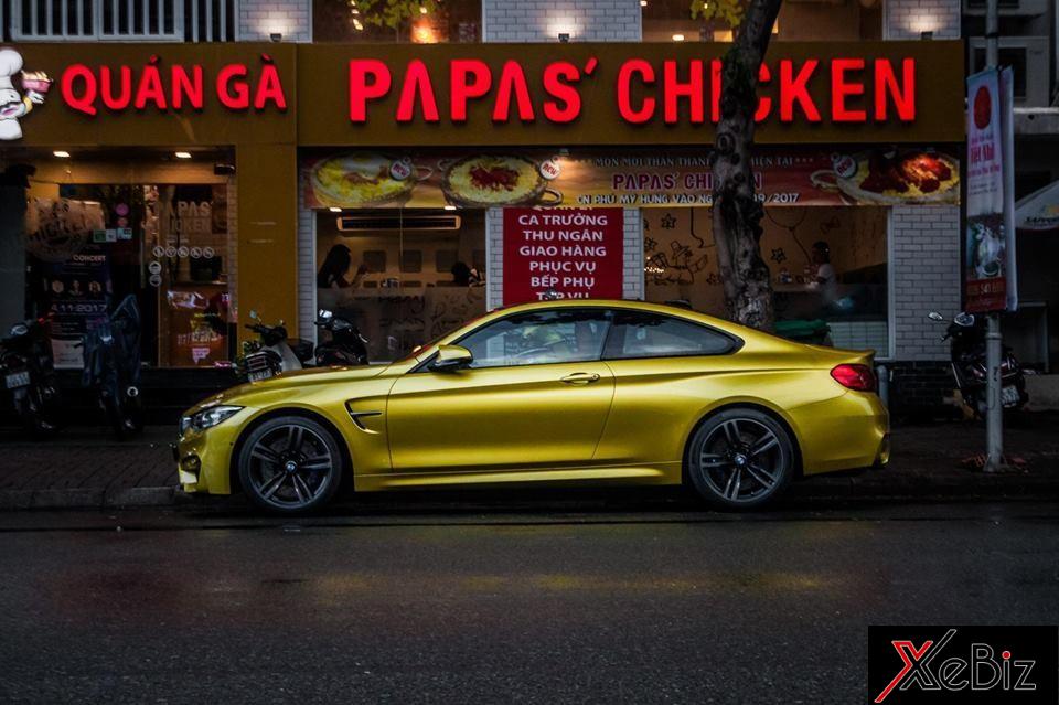Mức giá thách cưới cho chiếc BMW M4 F82 màu vàng ánh kim độc nhất Việt Nam là hơn 3,4 tỷ Đồng