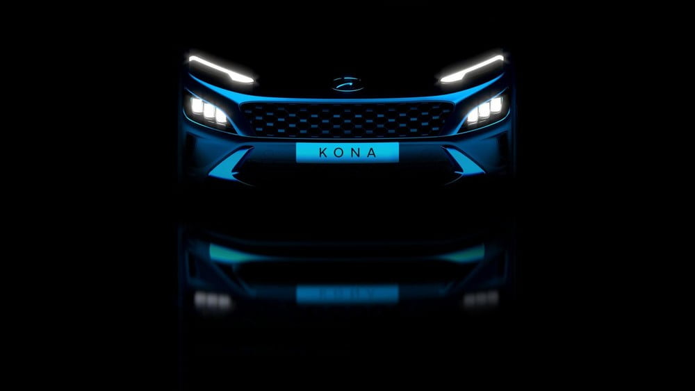 Hình ảnh hé lộ thiết kế đầu xe của Hyundai Kona 2021 bản thường