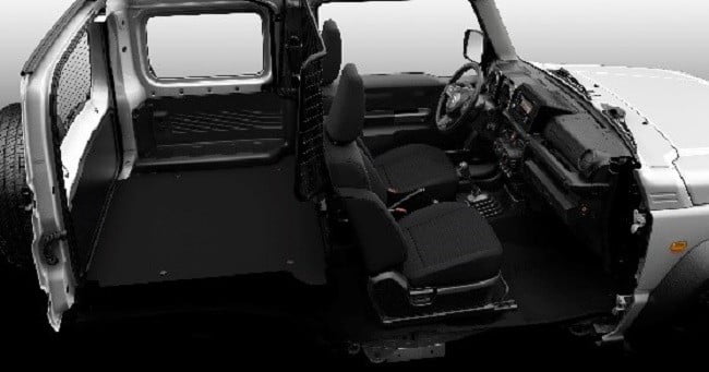 Nội thất bên trong Suzuki Jimny LCV 2021