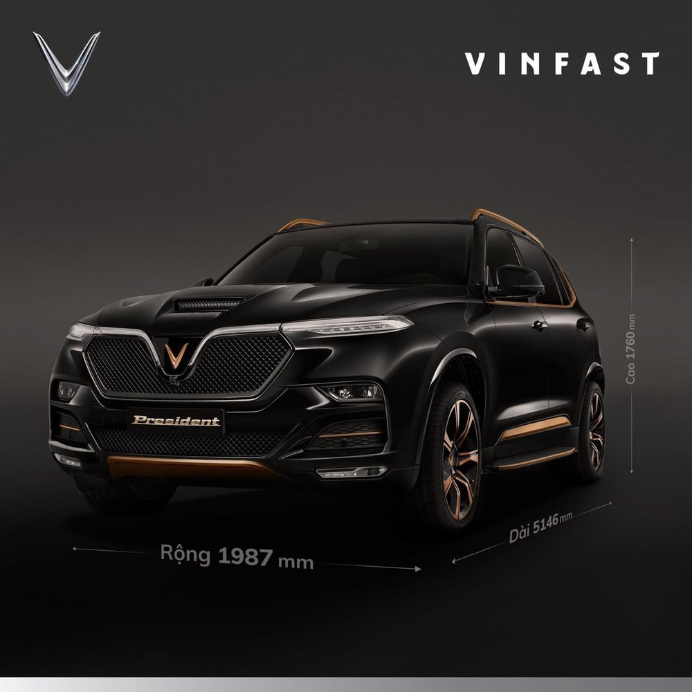 VinFast President được xem là phiên bản hiệu suất cao của VinFast Lux SA2.0 với trục cơ sở được kéo dài