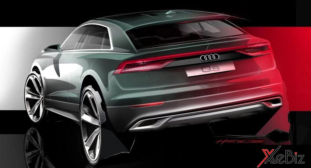Hình ảnh phác họa thiết kế của Audi Q8 2019