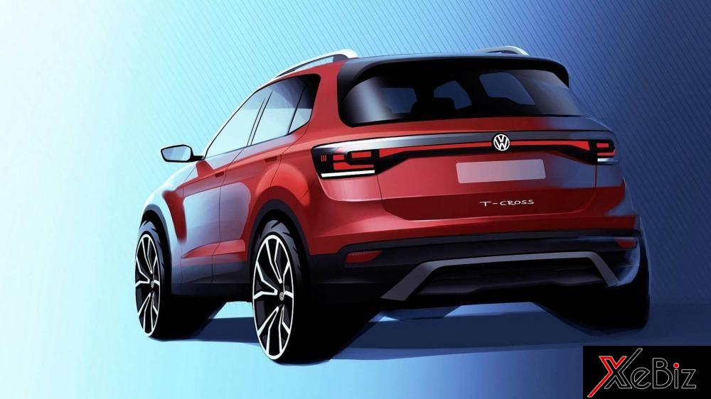 Hình ảnh bản vẽ thiết kế chính thức của Volkswagen T-Cross 2019