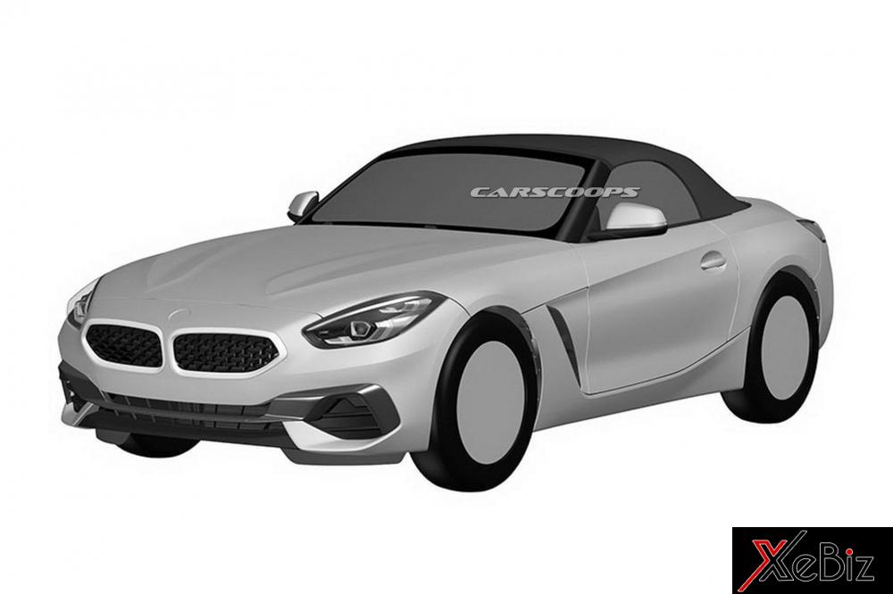 Hình ảnh của BMW Z4 2019 trong tài liệu đăng ký bản quyền
