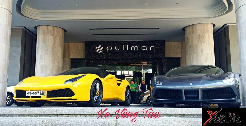 Siêu xe này nhanh chóng được chủ nhân cho đi chơi Vũng Tàu cùng chiếc Ferrari 488 GTB màu xám của Cường Đô-la Siêu xe này nhanh chóng được chủ nhân cho đi chơi Vũng Tàu cùng chiếc Ferrari 488 GTB màu xám của Cường Đô-la