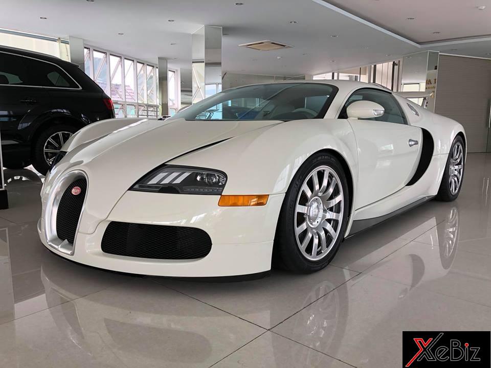 Chiếc Bugatti Veyron&nbsp;độc nhất Việt Nam đã được sơn lại các chi tiết màu đỏ ở ngoại thất thành màu trắng. 