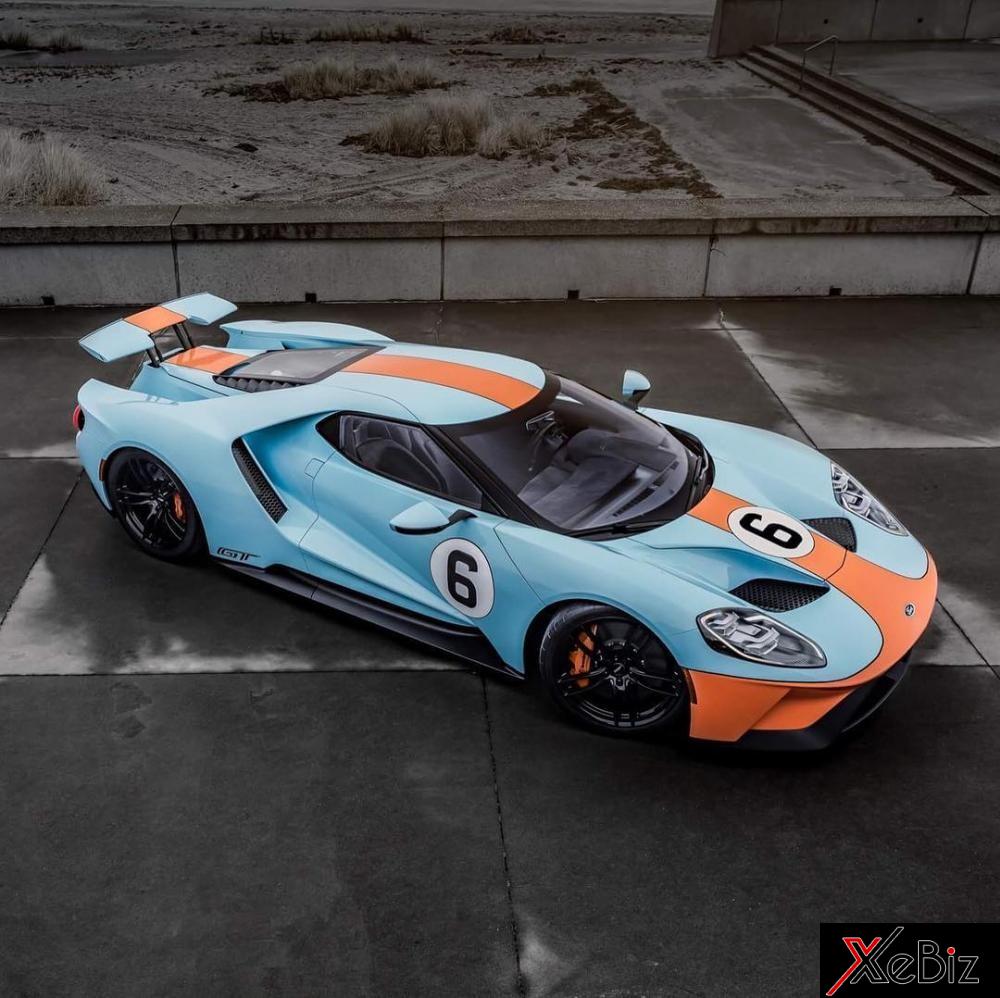 Chiếc Ford GT 2017 của anh Jason Watt được sơn màu xanh dương phối cam đẹp mắt Chiếc Ford GT 2017 của anh Jason Watt được sơn màu xanh dương phối cam đẹp mắt