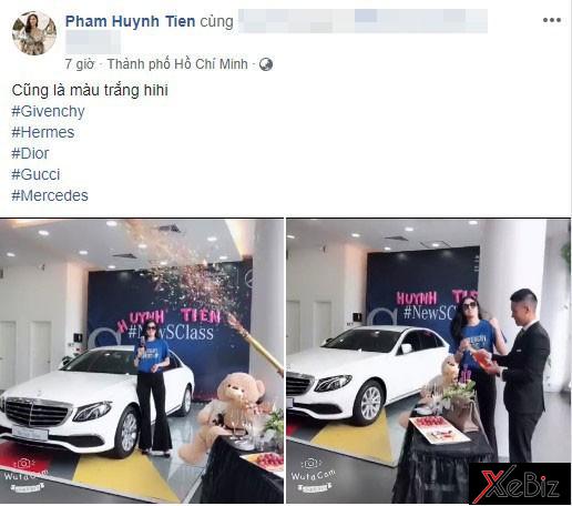 Huỳnh Tiên đăng video nhận xe mới tại đại lý Mercedes-Benz