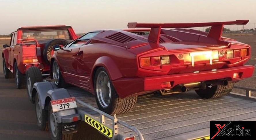 Cách đây 4 năm trước, hình ảnh siêu SUV đầu tiên của Lamborghini mang mã LM002 đã từng bị phát hiện kéo theo một siêu xe khác là Lamborghini Countach trên đường