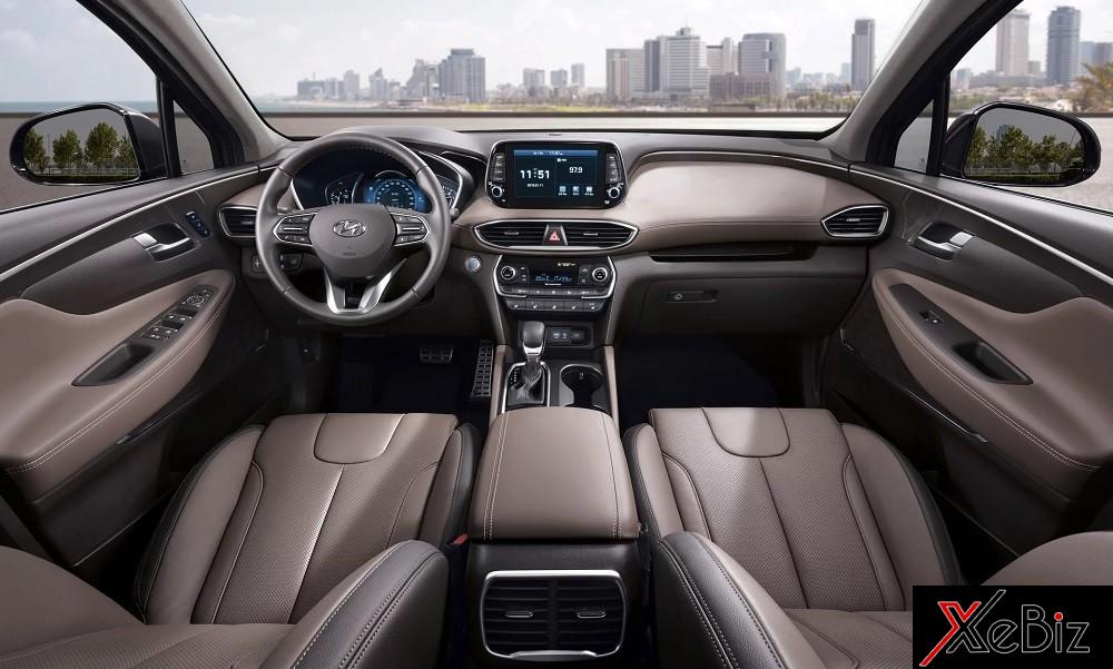 Nội thất của Hyundai Santa Fe 2019 bản cao cấp