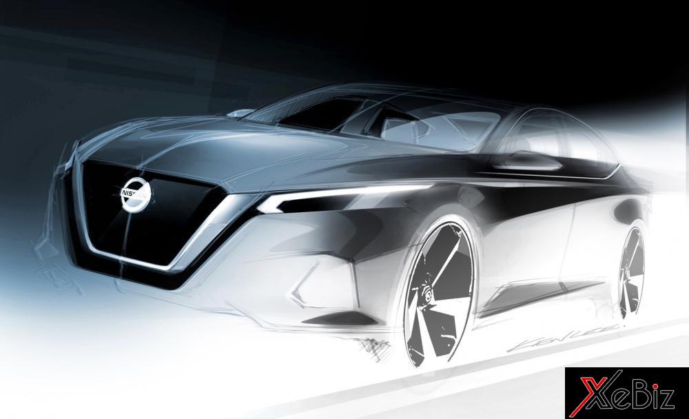 Sedan cỡ trung Nissan Altima 2019 được hé lộ thiết kế sắc sảo hơn