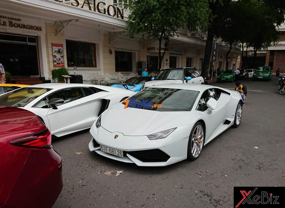 Siêu xe Lamborghini Huracan LP610-4 màu trắng này thuộc diện phân phối chính hãng