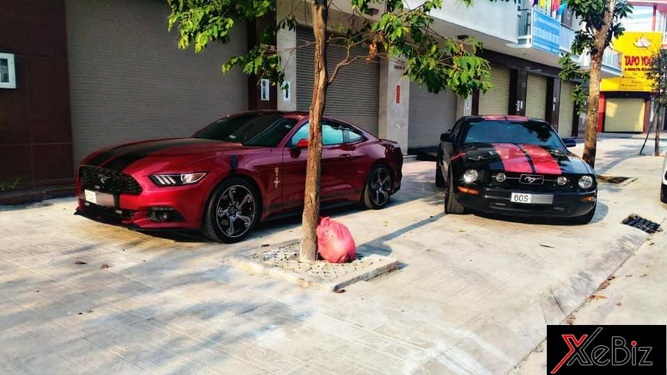Bộ đôi Ford Mustang 2 thế hệ xuất hiện cùng nhau trên đường phố Đồng Nai