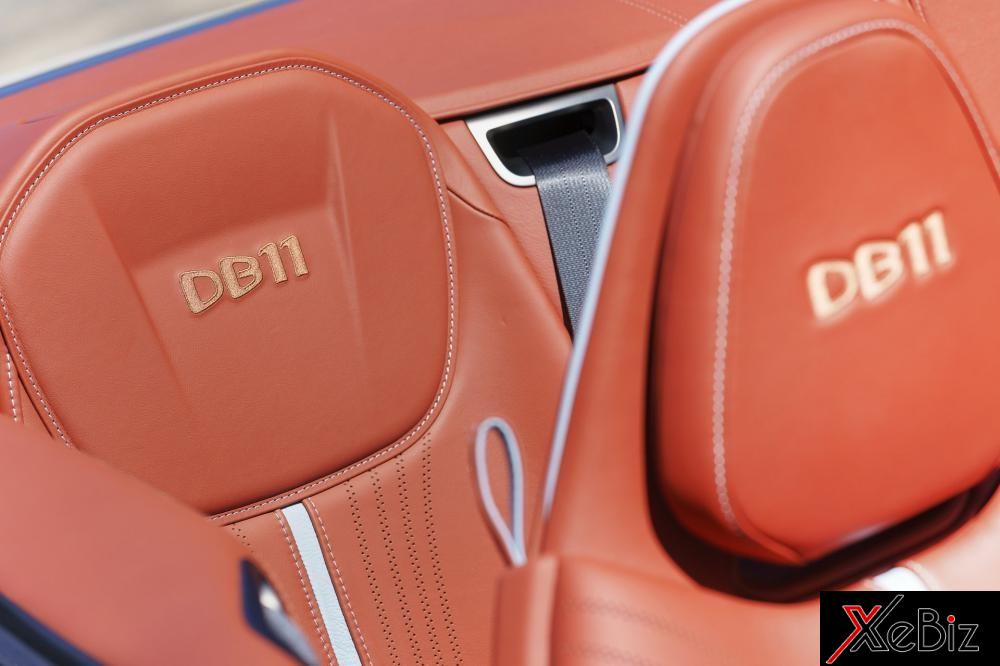 Nội thất bọc da màu đỏ của DB11 Volante