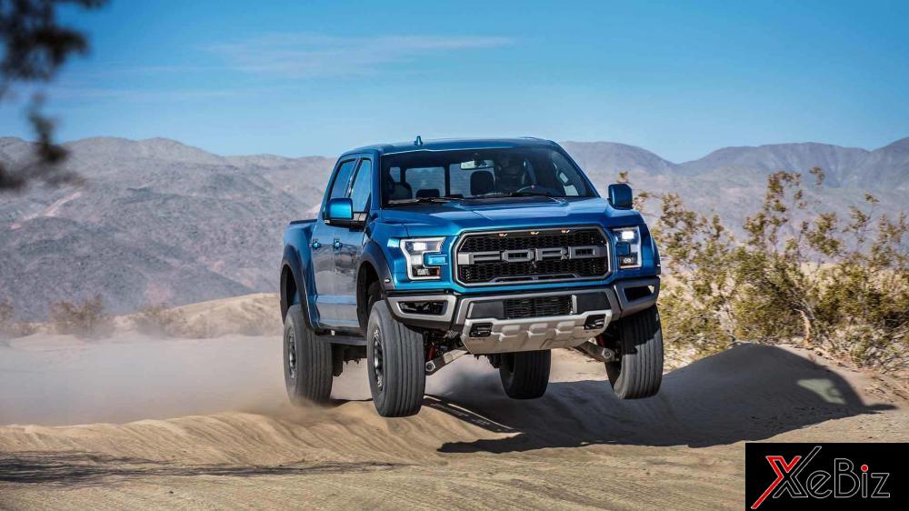 Các cảm biến nhận biết được cả khi nào Ford F-150 Raptor 2019 bay trên không trung