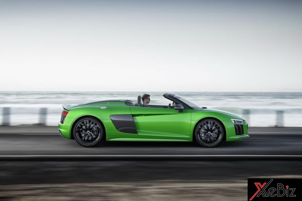 Siêu xe mui trần Audi R8 V10 Plus Spyder được trình diện 4 Siêu xe mui trần Audi R8 V10 Plus Spyder được trình diện 5