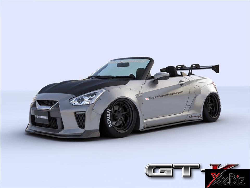 Daihatsu Copen giống Nissan GT-R mui trần của Liberty Walk Daihatsu Copen giống Nissan GT-R mui trần của Liberty Walk