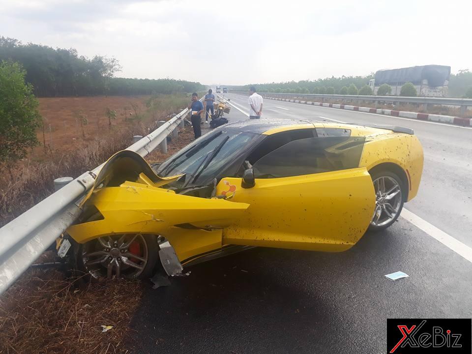 Chevrolet Corvette C7 Stingray gặp nạn trên cao tốc Long Thành - Dầu Giây