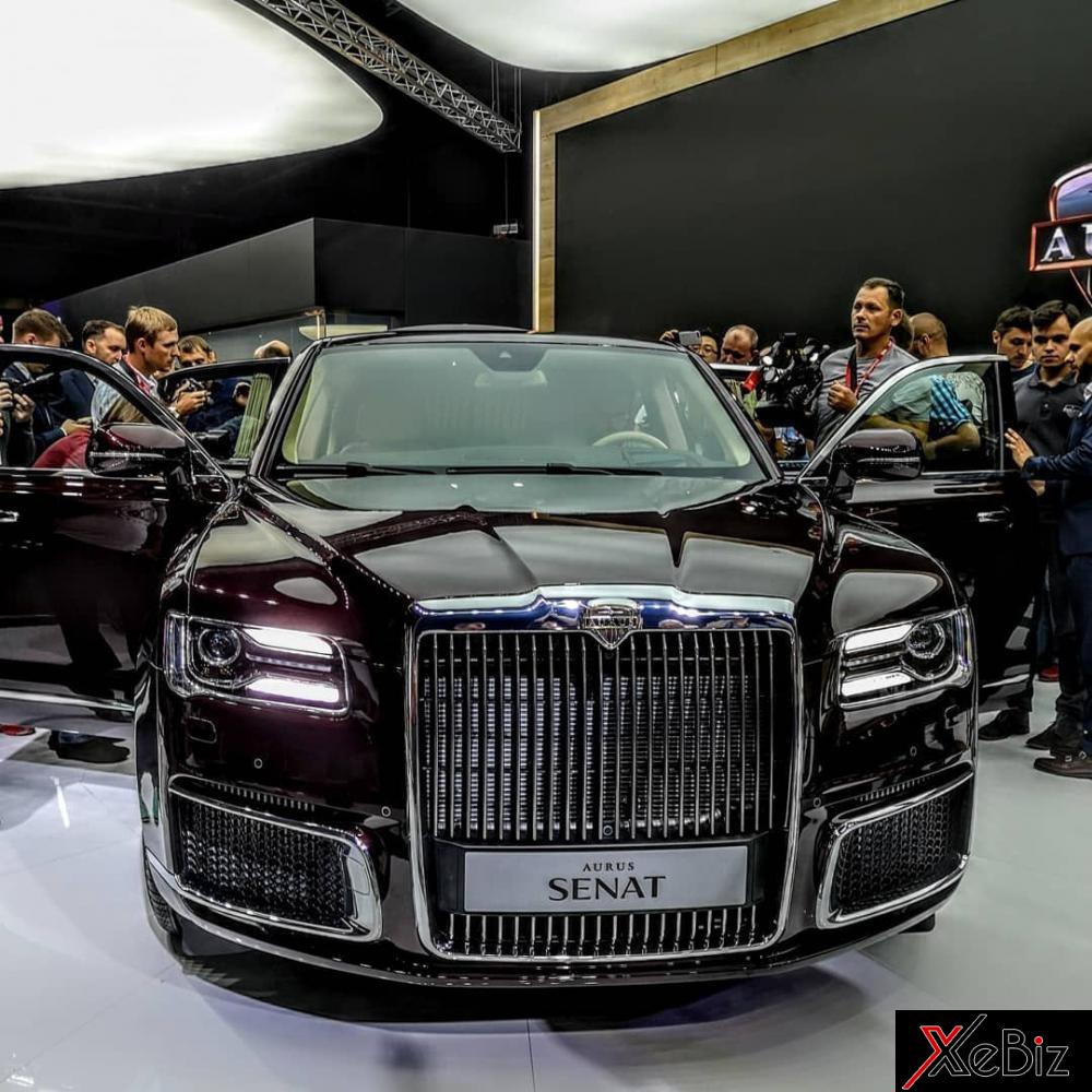 Cận cảnh lưới tản nhiệt cỡ lớn của Aurus Senat