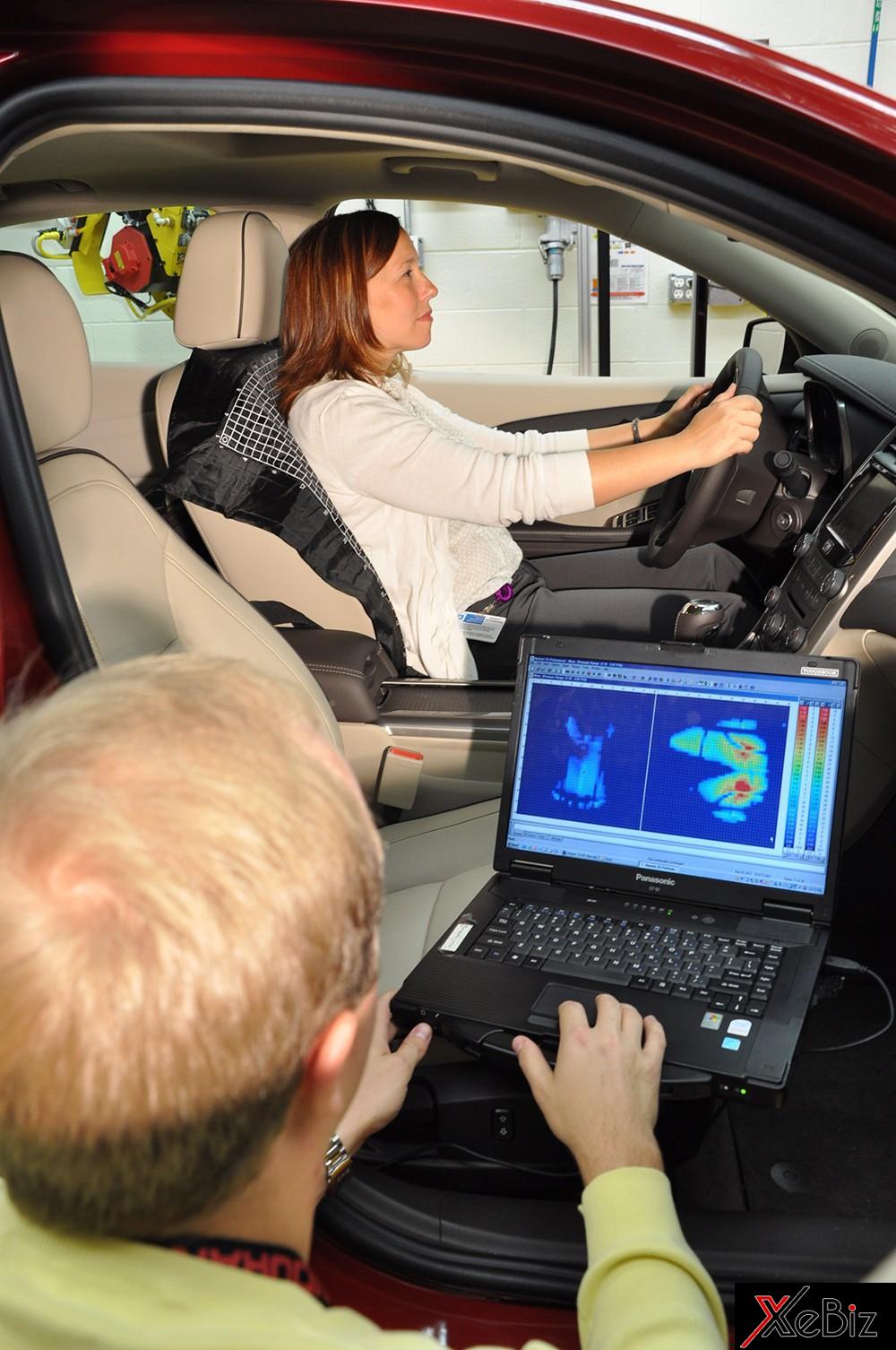 Sau khi kiểm tra bằng robot, các tình nguyện viên sẽ được thử nghiệm ghế ngồi trên Chevrolet để đánh giá cảm nhận thực tế. Sau khi kiểm tra bằng robot, các tình nguyện viên sẽ được thử nghiệm ghế ngồi trên Chevrolet để đánh giá cảm nhận thực tế.