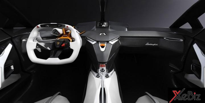 Vô lăng của Lamborghini Perdigon Concept tích hợp nhiều nút điều khiển Vô lăng của Lamborghini Perdigon Concept