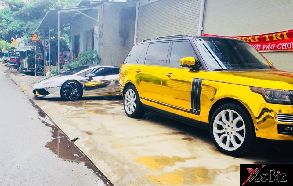 SUV hạng sang Range Rover và siêu xe Lamborghini Huracan LP610-4 của người mê xe tại Bạc Liêu khoe độ bóng của ngoại thất