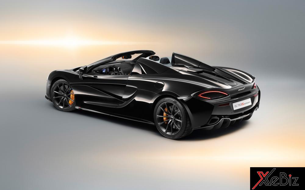 McLaren cũng cho công bố 1 trong 5 phiên bản thiết kế đặc biệt của 570S Spider là màu đen Onyx McLaren cũng cho công bố 1 trong 5 phiên bản thiết kế đặc biệt của 570S Spider là màu đen Onyx