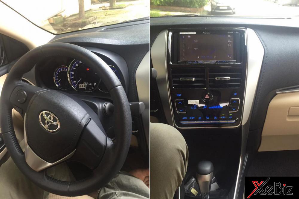 Vô lăng và màn hình thông tin giải trí của Toyota Vios 2018 tại Việt Nam