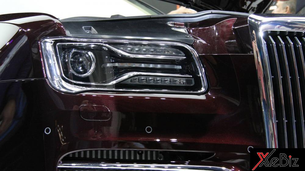 Cận cảnh cụm đèn pha của Aurus Senat