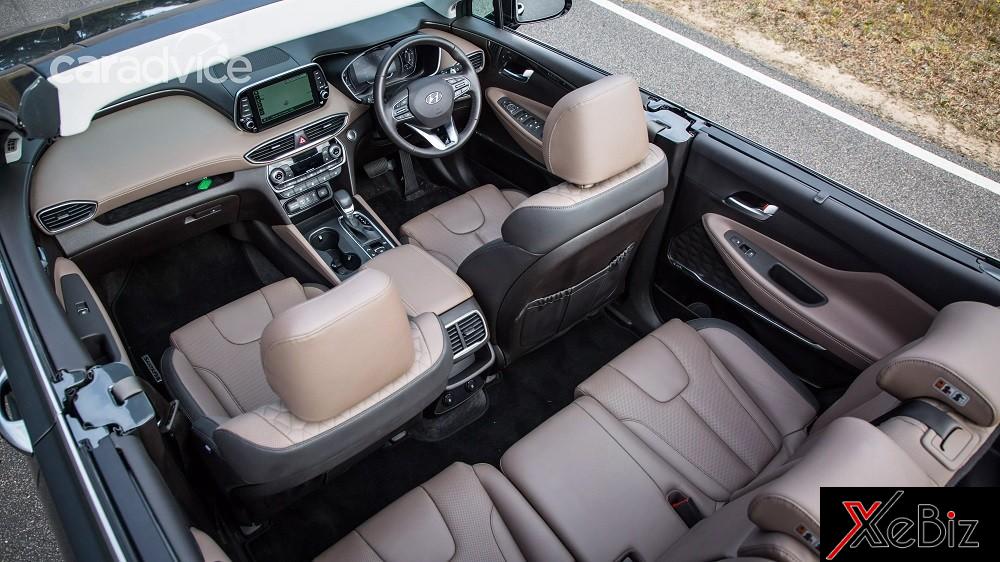 Nội thất bọc da màu Kimchi của chiếc Hyundai Santa Fe Cabriolet Nội thất bọc da màu Kimchi của chiếc Hyundai Santa Fe Cabriolet