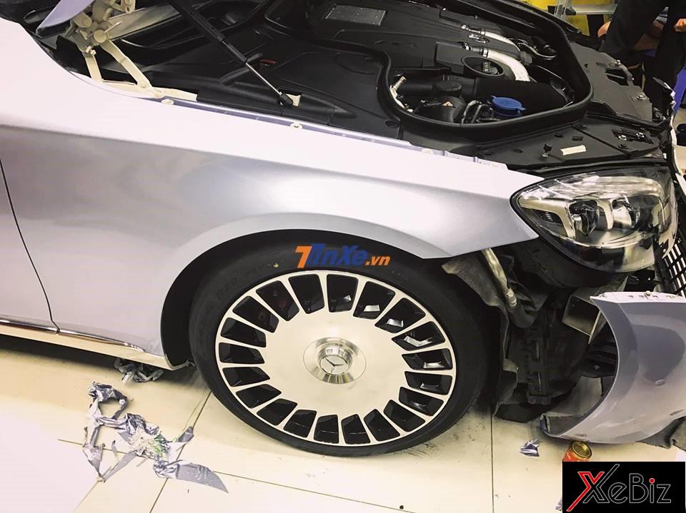 Mercedes-Benz S500 trang bị thêm 4 bộ mâm của phiên bản xe siêu sang Mercedes-Maybach S680