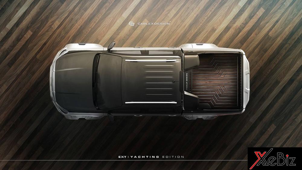 Thùng sau của Mercedes-Benz X-Class Yachting Edition ốp bằng gỗ tếch Thùng sau của Mercedes-Benz X-Class Yachting Edition ốp bằng gỗ tếch