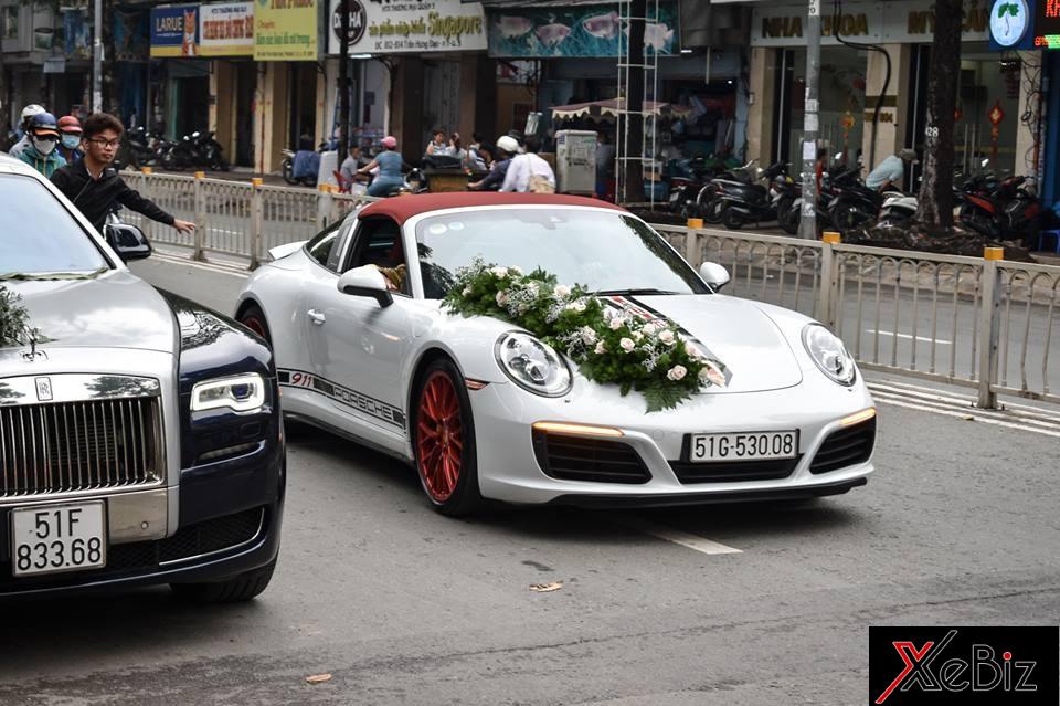Rolls-Royce Ghost Series II và Porsche 911 Targa 4S trong buổi đám cưới vào ngày hôm qua