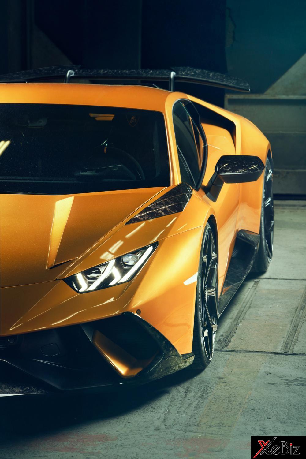 Điểm nhấn của bản độ Novitec trên Lamborghini Huracan Performante chính là việc phía trên chắn bùn được tích hợp thêm các mang cá mới