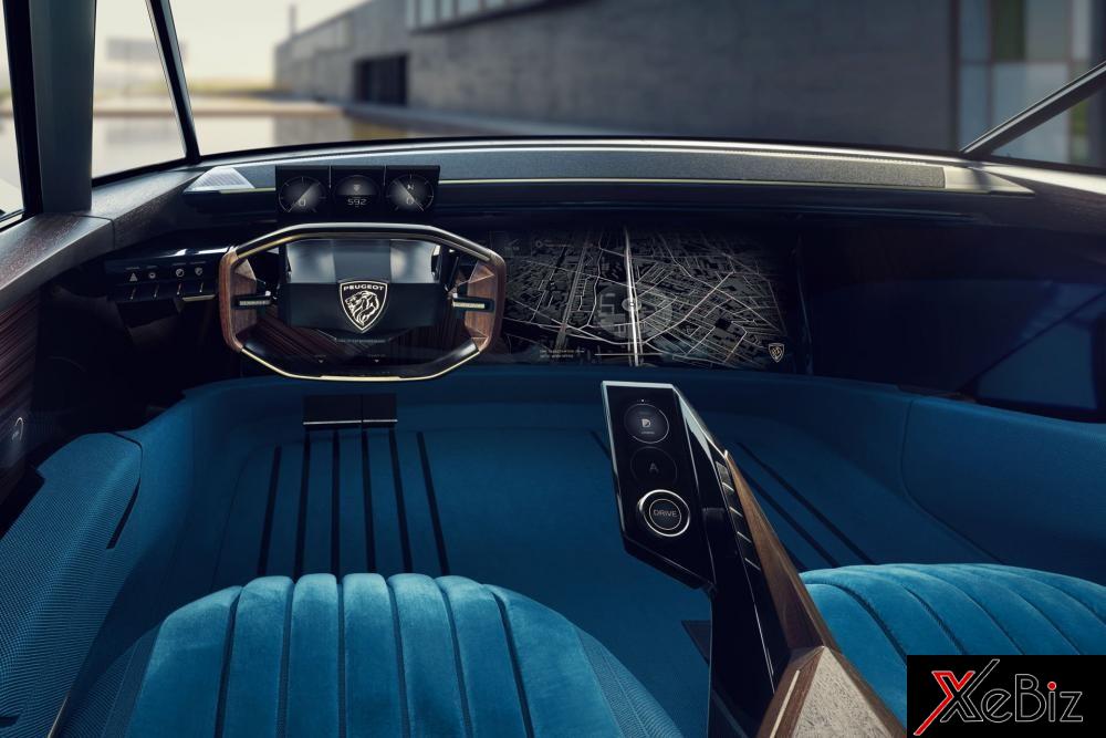 Nội thất đơn giản nhưng công nghệ cao của Peugeot e-Legend Nội thất đơn giản nhưng công nghệ cao của Peugeot e-Legend