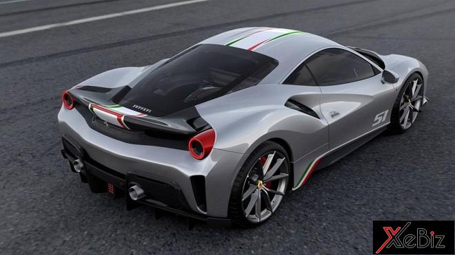  Ngoài ra, 3 dải màu này còn xuất hiện bên hông xe tương tự mẫu xe đua 488 GTE. 