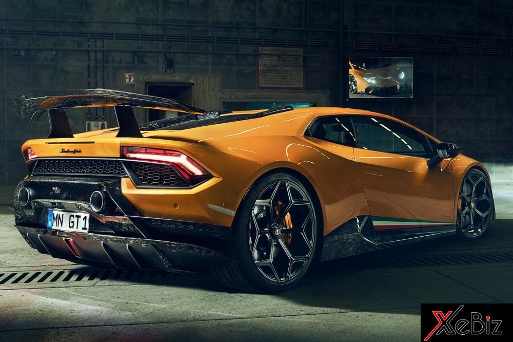 Bộ mâm trên Lamborghini Huracan Performante độ Novitec mang mã NL3 do hãng độ đến từ Đức hợp tác phát triển với Vossen