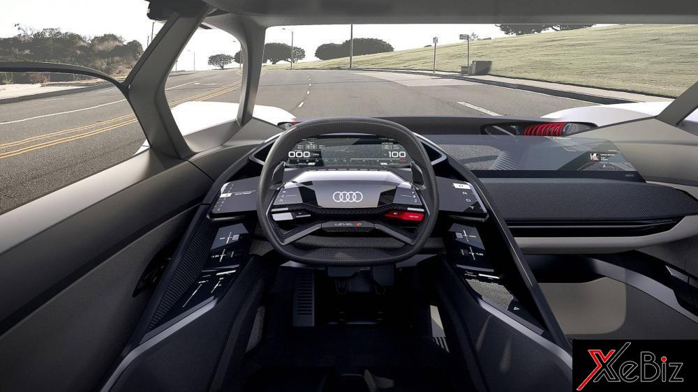 Nội thất của Audi PB18 e-tron khi có 2 người Nội thất của Audi PB18 e-tron khi có 2 người