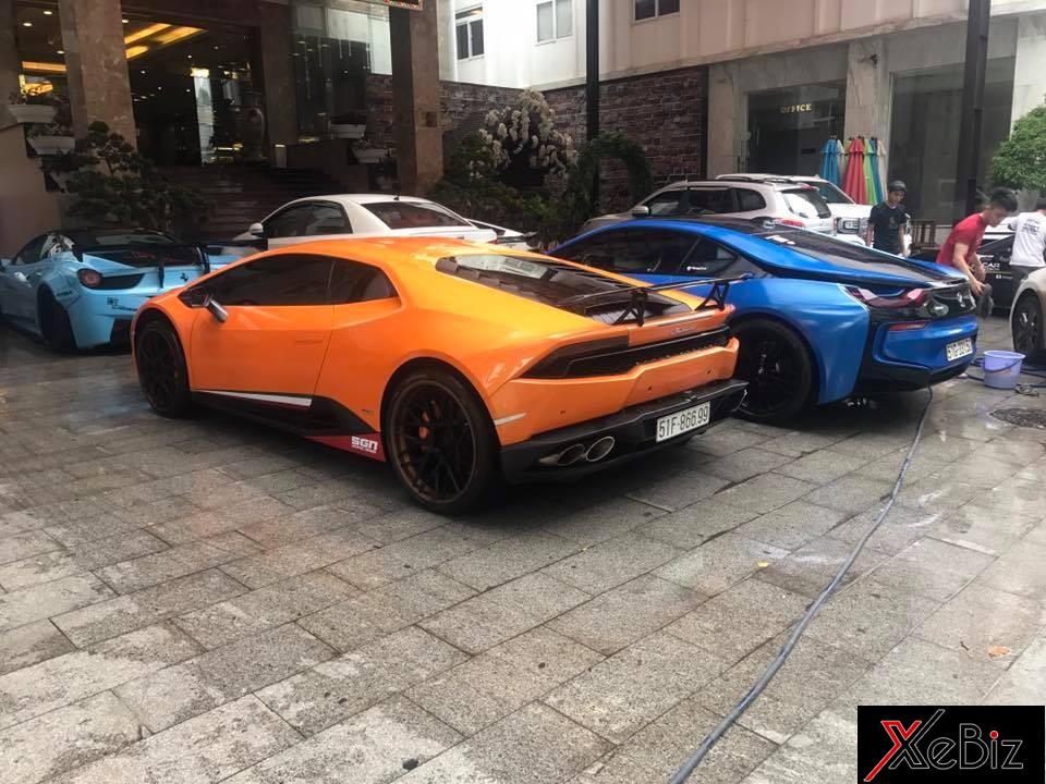 Những chiếc siêu xe đã được tắm rửa sạch sẽ và xuất phát đi Gia Lai vào 9h sáng nay.