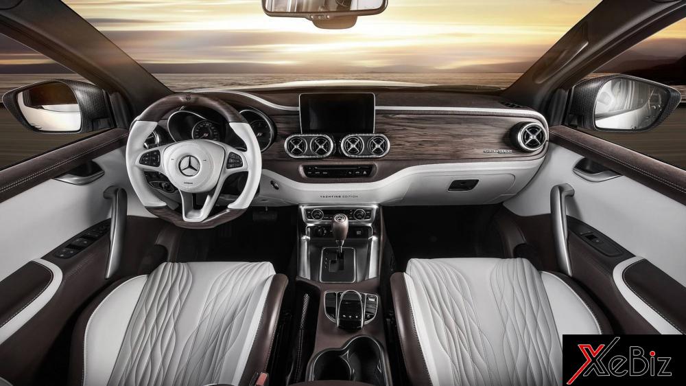 Nội thất Mercedes-Benz X-Class Yachting Edition được bọc daNappa Porzellan Nội thất Mercedes-Benz X-Class Yachting Edition được bọc daNappa Porzellan