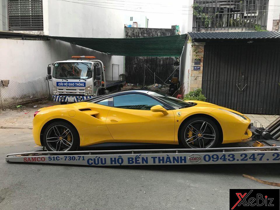 Siêu xe Ferrari 488 GTB màu vàng mới được chủ nhân cho vào Sài thành Siêu xe Ferrari 488 GTB màu vàng mới được chủ nhân cho vào Sài thành