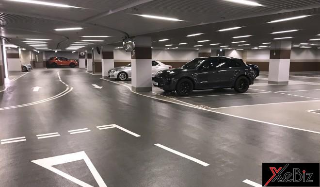 Chỗ đỗ xe tại khu nhà cao cấp Ultima, ở Hồng Kông
