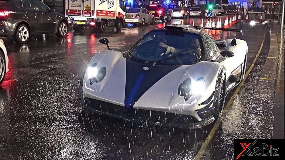 Hàng độc Pagani Zonda Riviera bị bắt gặp tắm mưa trên đường phố London