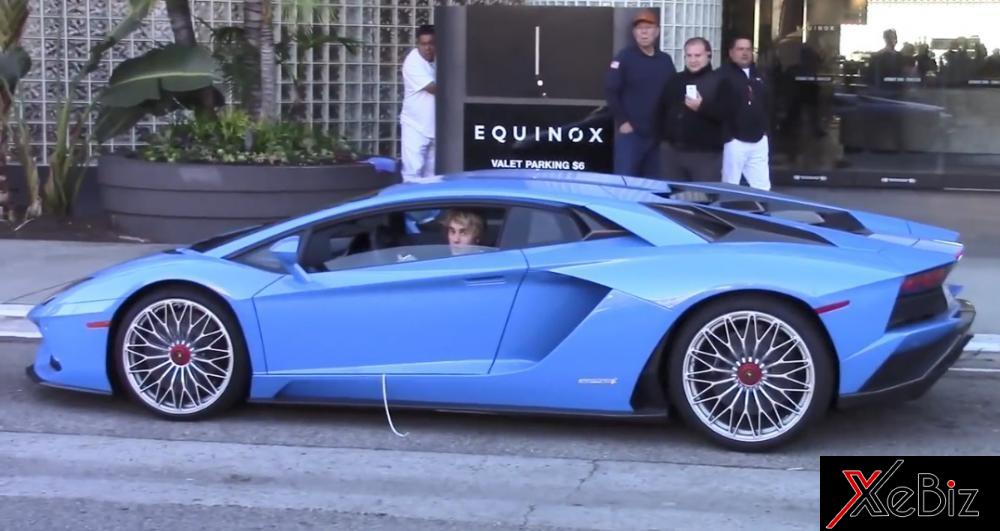 Chiếc Lamborghini Aventador S màu xanh dương của Justin Bieber Chiếc Lamborghini Aventador S màu xanh dương của Justin Bieber