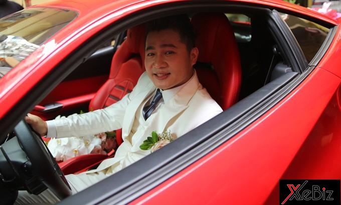 Lâm Vũ đi rước vợ trên siêu xe Ferrari 488 GTB màu đỏ Lâm Vũ đi rước vợ trên siêu xe Ferrari 488 GTB màu đỏ