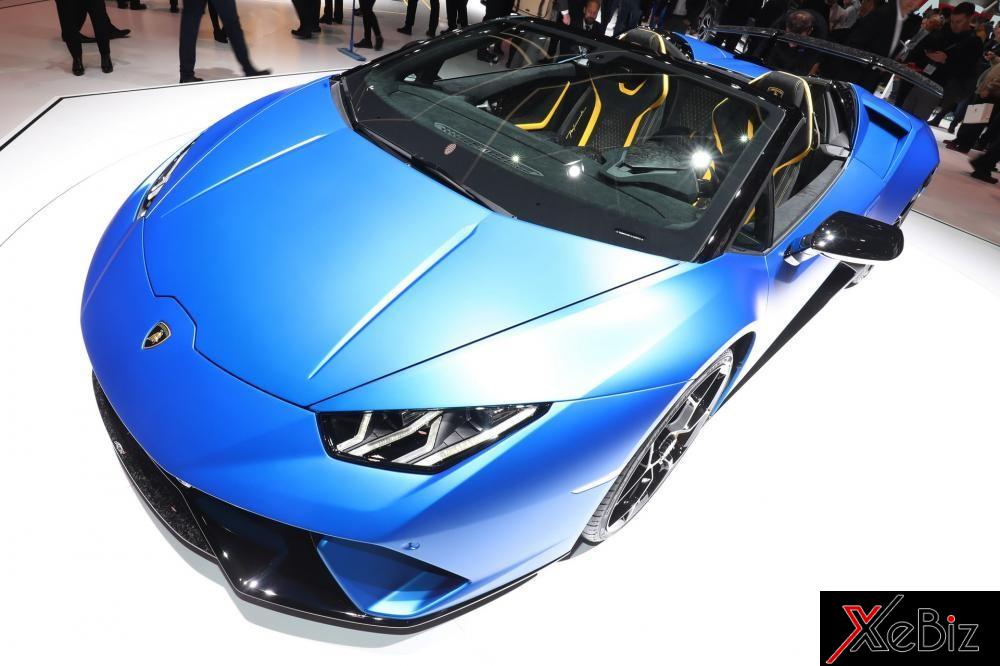 Lamborghini Huracan Performante Spyder mui trần nổi bật tại Geneva