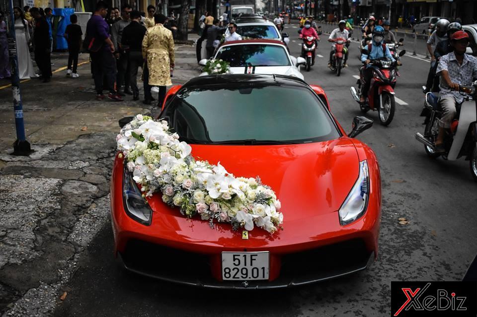Siêu xe Ferrari 488 GTB làm xe hoa tại Sài thành