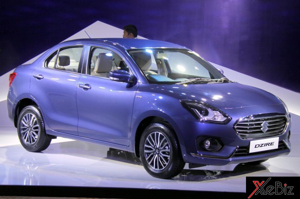 Maruti Suzuki Dzire 2018, một mẫu sedan cỡ nhỏ dựa trên Suzuki Swift sản xuất cho riêng Ấn Độ từ năm 2008